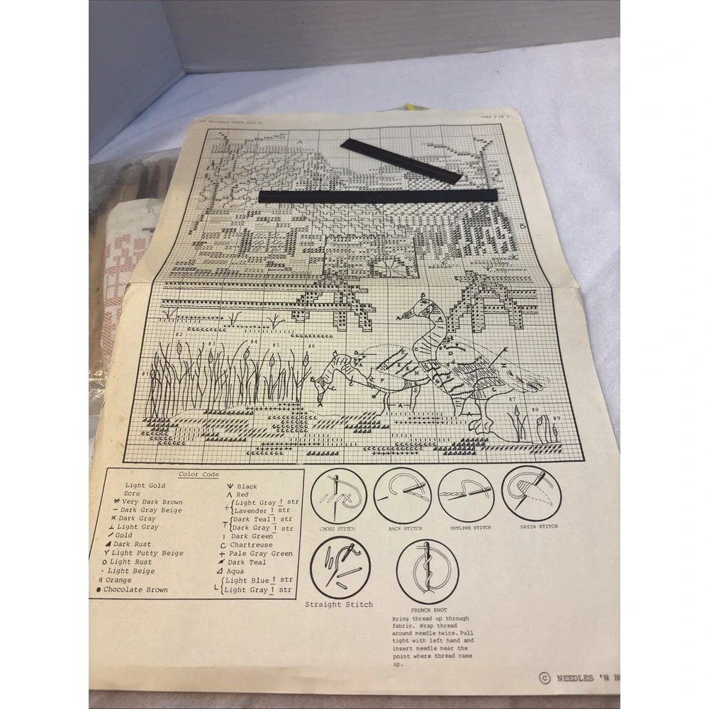 Needles 'n Hoops Pre-Printed Cross Stitch Kit Barnyard Goose No. 431, Country‎